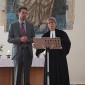 Cordula Zellfelder und Frederik Woysch beim Gottesdienst