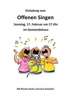 Offenes Singen im Februar 2019