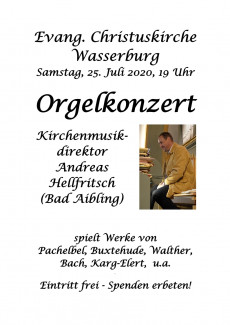 2020-07-25 Plakat Orgelkonzert