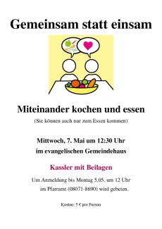 2025-05-07 Gemeinsam statt einsam